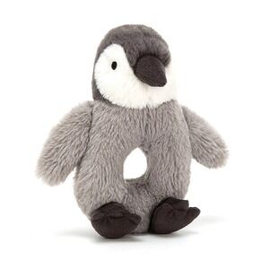 JELLYCAT Percy the Penguin Ring Rattle Plush Toy Stuffed Retired Baby Infant